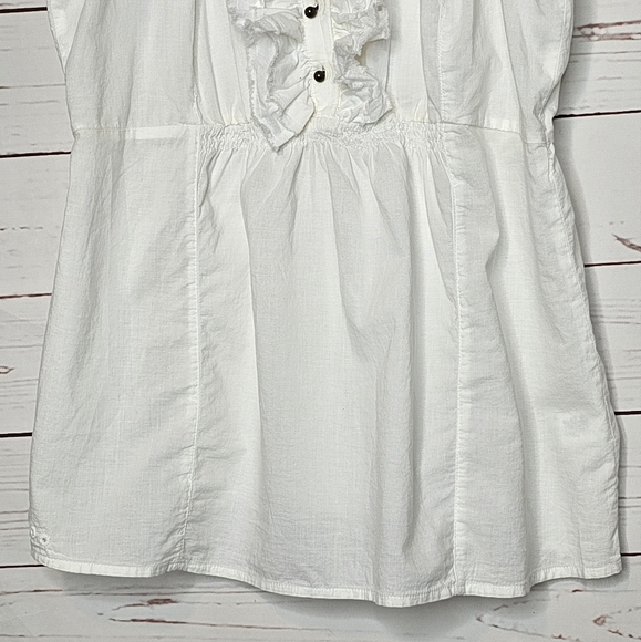 Converse One Star White Sleeveless Ruffle Top - Picture 4 of 11